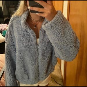 baby blue teddy jacket